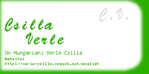 csilla verle business card